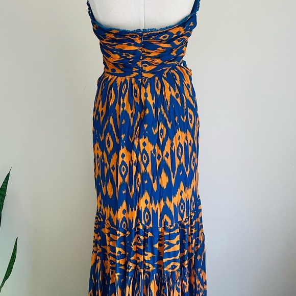 ANTHROPOLOGIE Verb Pallahvi Singhee CUT OUT Tropical Halter Maxi Dress SZ MED - Picture 3 of 9
